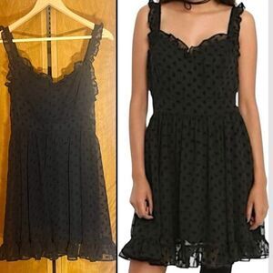 Royal Bones Emu‎ Gothic Skull Embossed Black Lace Vintage Y2K Dress M